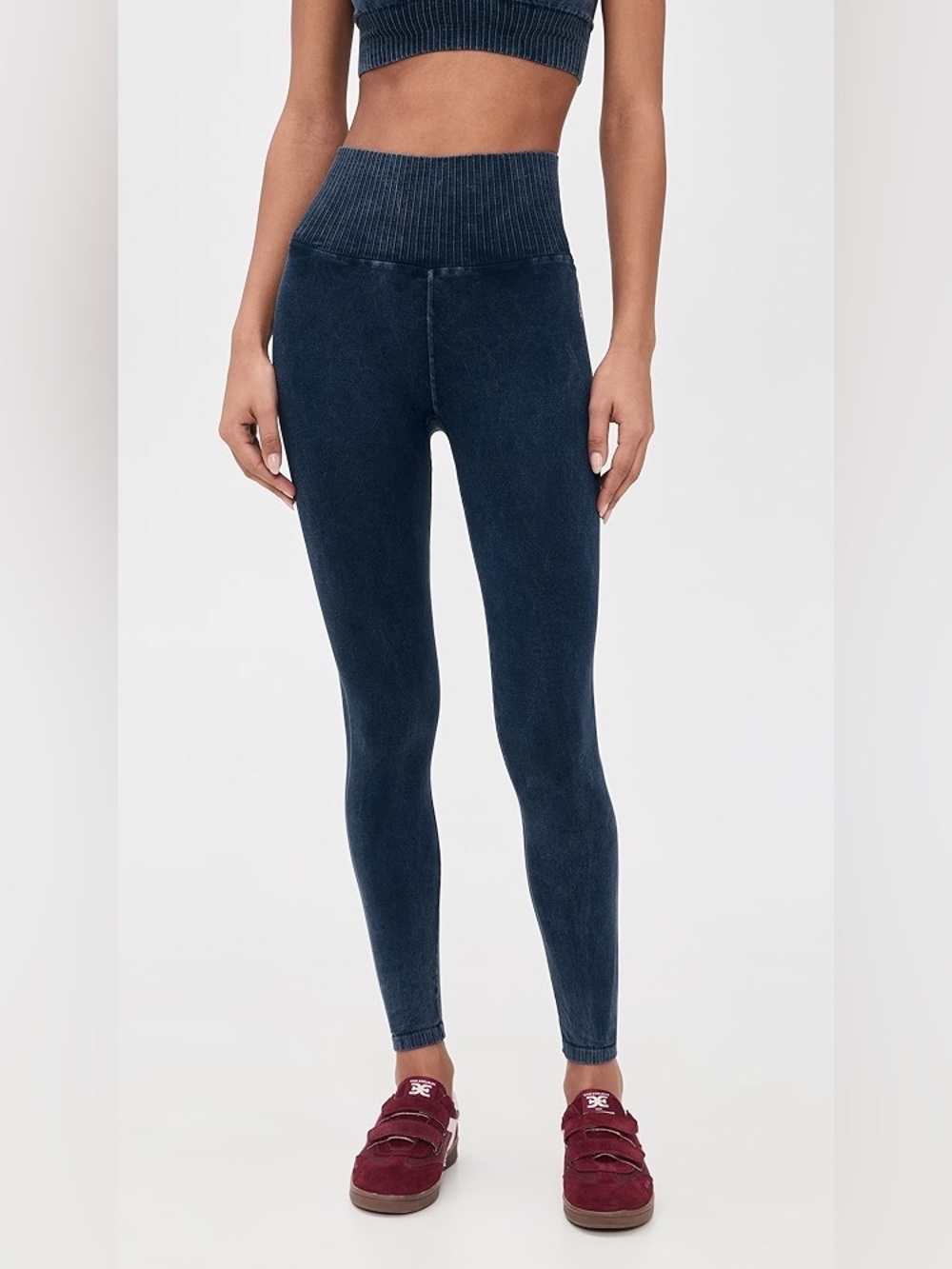 Free People Dark Navy High-Waist Leggings
